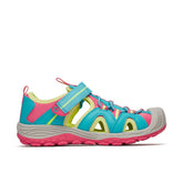 Turquoise/Coral,9,Big Kids (size 11-7)
