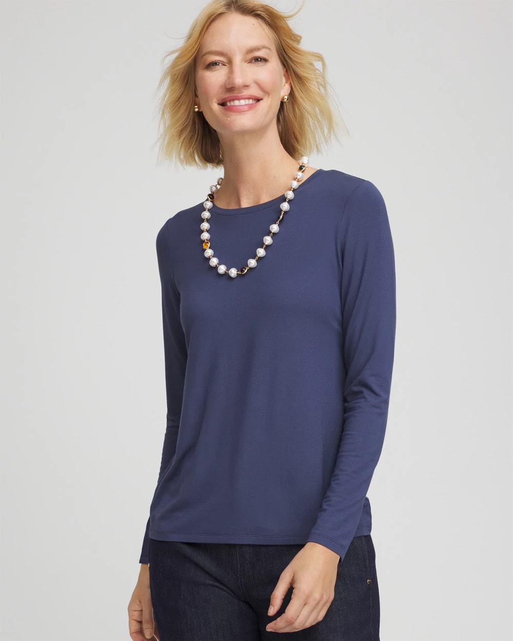 Chico's Touch of Cool™ Layering Tee INDIGO SKY