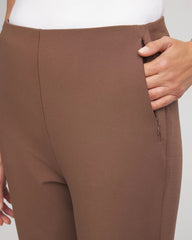 Chico's Lightweight Juliet Straight Ankle Pants DRIED MUSHROOM