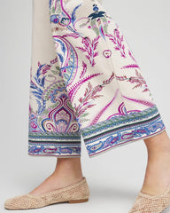Chico's Brigitte™ Paisley Wide-Leg Cropped Pants VANILLA CREAM
