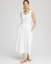 Chico's Crochet-Bodice Maxi Dress ALABASTER