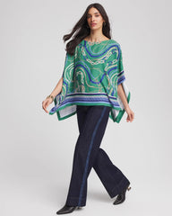 Chico's Rope Relic Poncho JARDIN GREEN