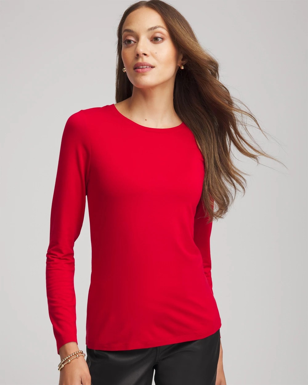 Chico's Touch of Cool™ Layering Tee CARMINE RED