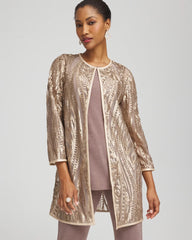 Chico's Travelers™ Collection Champagne Sequins Jacket CHAMPAGNE