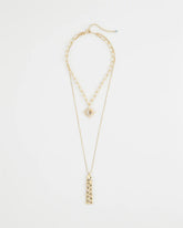 Chico's Convertible Zodiac Pendant Necklace GOLD