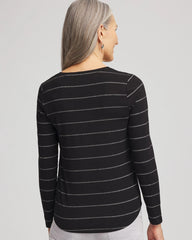 Chico's Touch of Cool™ Lurex Layering Tee BLACK