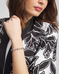 Chico's Silver-tone Medium Bead Stretch Bracelet SILVER