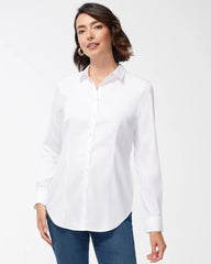 Chico's No Iron™ Fitted Stretch Shirt OPTIC WHITE