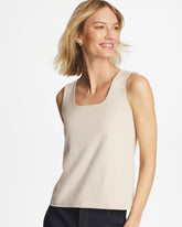 Chico's Jersey Knit Square-Neck Tank PALE SAND