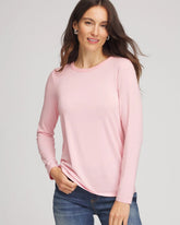 Chico's Mesh-Trim Touch of Cool™ Layering Tee BLUSHED