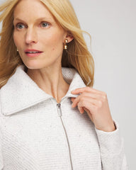Chico's Zenergy® Textured Rib Tunic LIGHT HEATHER GRAY