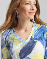 Chico's Slub 3/4 Sleeve Tee ALABASTER