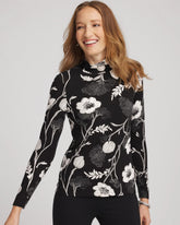 Chico's Touch of Cool™ Mockneck Layering Tee BLACK