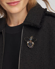 Chico's Beaded Bee Brooch BLACK