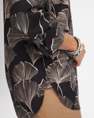 Chico's No Iron™ Stretch Ginkgo Glory Shirt BLACK