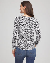 Chico's Touch of Cool™ V-Neck Layering Tee DOVE GRAY