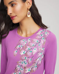 Chico's Foiled Touch of Cool™ Layering Tee GOOSEBERRY