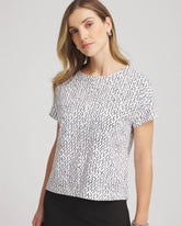 Chico's Zenergy® UPF Geo-Print Dolman Top BLACK