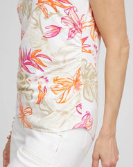 Chico's Touch of Cool™ Tropical Floral Dolman Tee ALABASTER