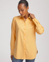 Chico's No Iron™ Stretch-Sateen Shirt GOLDEN CHAMOIS