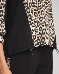 Chico's Zenergy® Animal-Print Bungee Top NATURAL TAN