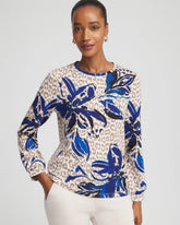 Chico's Zenergy® Soft Animal Print Top SMOKEY TAUPE