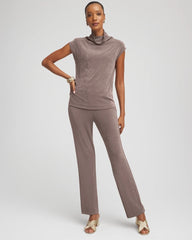 Chico's Travelers™ Mockneck Top DEEP TAUPE