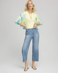 Chico's Classic Fit Pima Cotton Tee BRIGHT YELLOW