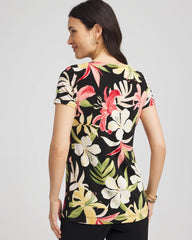 Chico's Travelers™ Tropical-Lily Tunic GOLDEN CHAMOIS