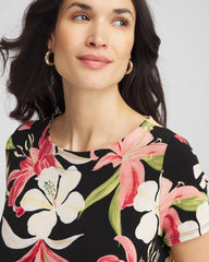Chico's Travelers™ Tropical-Lily Tunic GOLDEN CHAMOIS