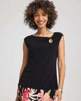 Chico's Travelers™ Asymmetrical Top TRAVELERS BLACK