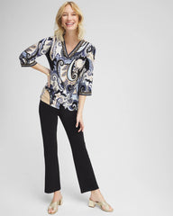 Chico's Travelers™ Paisley V-Neck Tunic CANYON BLUE