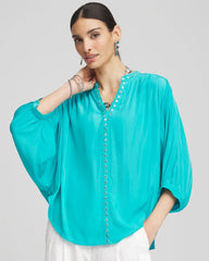 Chico's Batwing Sleeve Top SEASPRAY