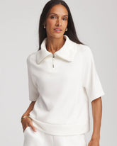 Chico's Zenergy® Soft Half-Zip Top ECRU