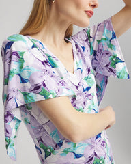 Chico's Touch of Cool™ Lily Handkerchief-Sleeve V-Neck Tee GENTLE LAVENDER