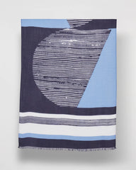 Chico's Printed Woven Oblong Scarf PASSPORT BLUE