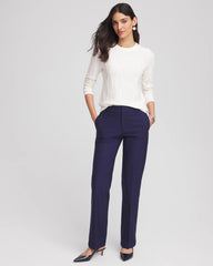 Chico's Button Shoulder Crewneck Pullover ECRU