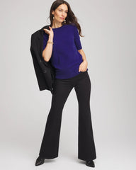 Chico's Crewneck Cashmere Pullover Sweater COBALT