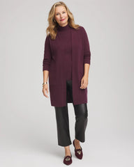 Chico's Cashmere Duster Cardigan WINE