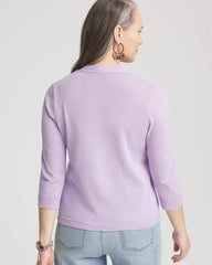 Chico's Summer Romance Short Cardigan GENTLE LAVENDER