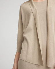 Chico's Travelers™ Collection Metallic Knit Cardigan CHAMPAGNE