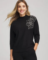 Chico's Zenergy® Luxe Intarsia Sweater BLACK