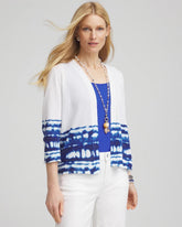 Chico's Tie-Dye Summer Romance Short Cardigan ALABASTER