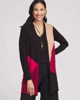 Chico's Colorblock Cardigan BLACK