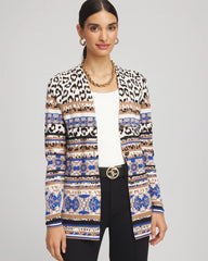 Chico's Animal Fair Isle Cardigan ENGLISH CREAM
