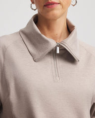 Chico's Zenergy® Cloud Half-Zip Pullover Top ROCKY MOUNTAIN