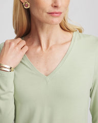 Chico's Touch of Cool™ V-Neck Layering Tee SAGE MEADOW