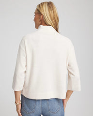 Chico's Jacquard Cozy Turtleneck ENGLISH CREAM