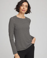 Chico's Touch of Cool™ Crewneck Layering Tee BLACK