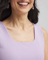 Chico's Contour Cotton™ Square Neck Tank GENTLE LAVENDER